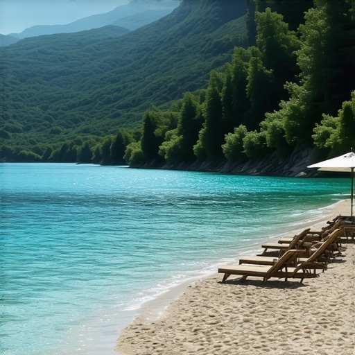 Ekskluzivna plaža na Drini u Sunčanoj Reki Luksuzna privatna plaža na Drini sa ležaljkama i netaknutom prirodom