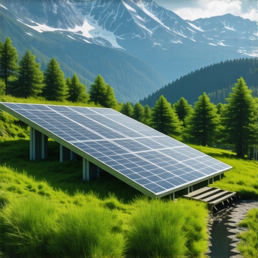 Future Eco-Resort on Vlašić Mountain Futuristic eco-resort with green technology and mountain background