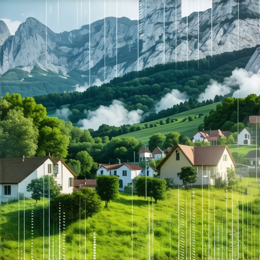 Herzegovina landscape with digital and ecological themes