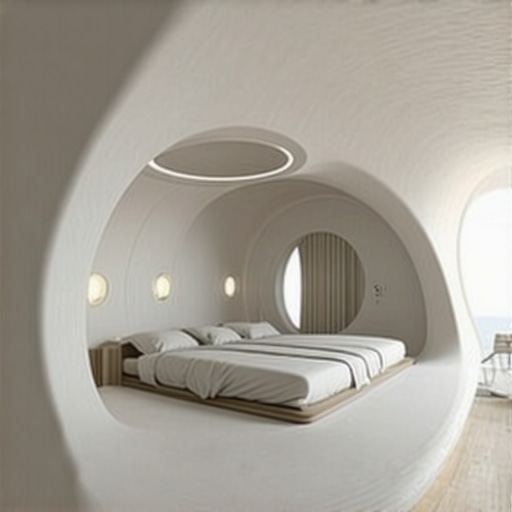 Future of Luxury Tourism A futuristic luxury travel destination showcasing advanced technology and sustainability