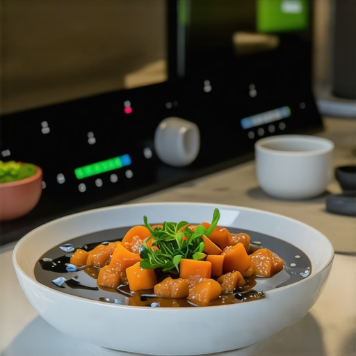 Future of Serbian Culinary Tradition Futuristic digital kitchen showcasing traditional Serbian dishes with modern technology