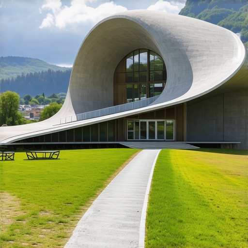 Futuristic Slovenian landscape with eco-tourism innovations