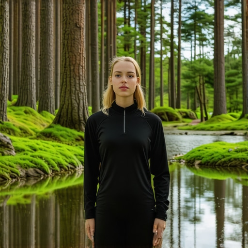 Future of Sustainable Tourism Futuristic eco-tourism scene with advanced technology in natural landscape.