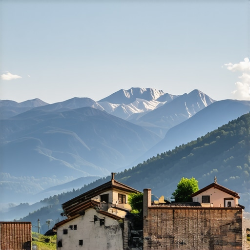 Galičnik's Future Landscape Scenic view of Galičnik village with mountains in the background.