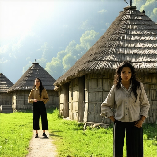 Traditional rural scene in Herceg Etno Selo showcasing eco-friendly practices and cultural preservation