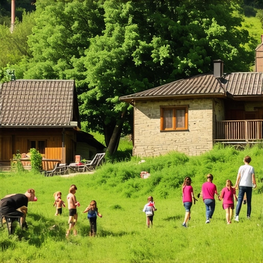 Serbian Ethno Village for Family Vacation 2025 Traditional Serbian village with families enjoying outdoor activities