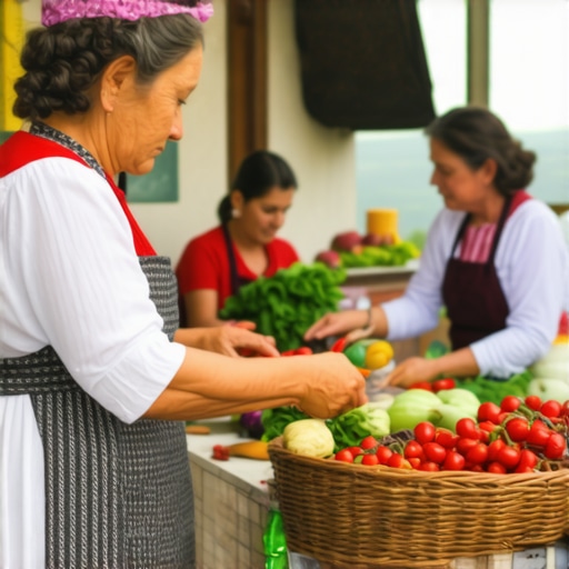 Serbian farm with traditional foods Serbian family preparing traditional food on farm