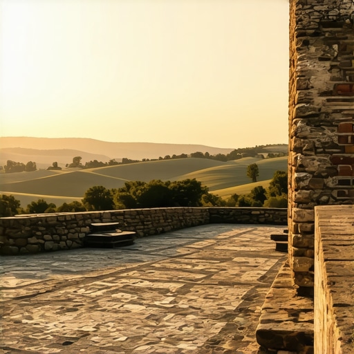 Arheološki lokalitet Gamzigrad Felix Romuliana pod zalaskom sunca bez gužve