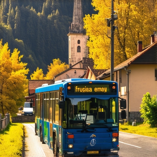 JGSP bus u Fruškoj gori ispred manastira Plavi gradski autobus staje pored starog manastira na Fruškoj gori
