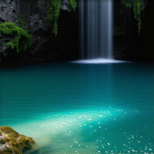 Krupajska vrela u rano jutro Tirkizna voda Krupajskog vrela izbija iz pećine u Homolju