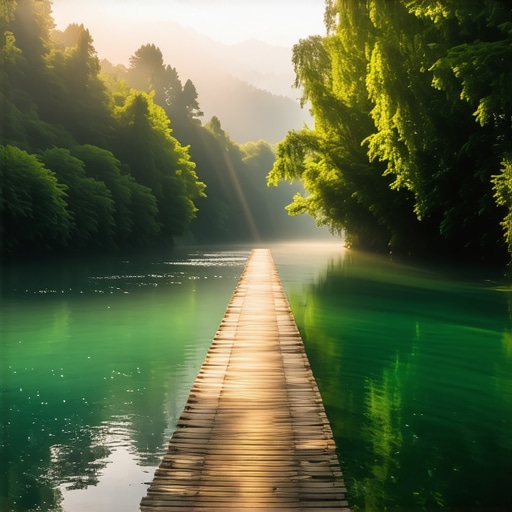 Krupajsko vrelo u rano jutro bez gužve Tirkizna voda Krupajskog vrela u izmaglici ranog jutra