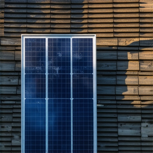 Solarni paneli na drvenom krovu eko brvnare Autentičan prikaz solarnih panela na starom drvenom krovu u srpskom selu pod zalaskom sunca.