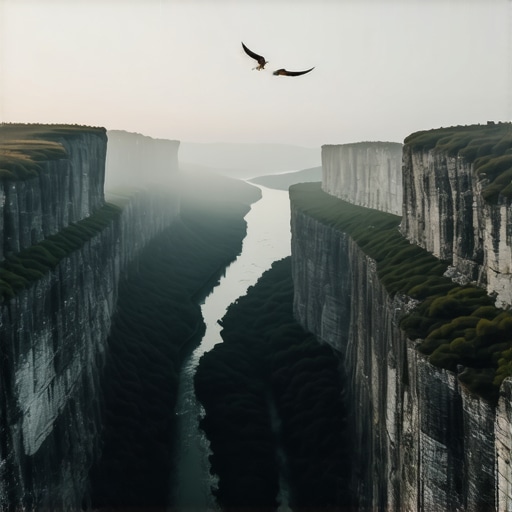 Uvac meandri u rano jutro 2026 Pogled na meandre reke Uvac sa litica u magli bez turista