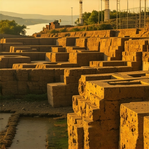 Iskopavanja u Vinči kod Beograda sa pogledom na Dunav