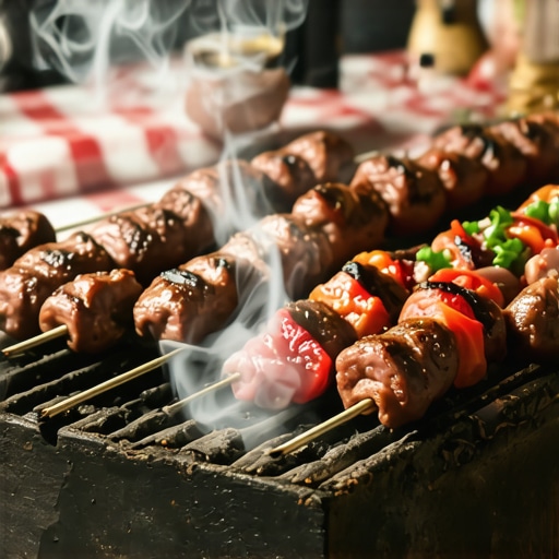 Autentičan niški roštilj na ćumuru Sočan niški roštilj na skari sa dimom od ćumura