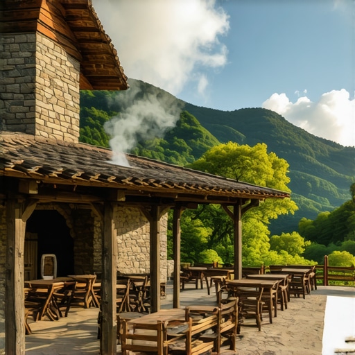 Tradicionalno seosko domaćinstvo na Rudniku sa pogledom na planinske vrhove