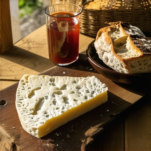 Domaća hrana na drvenom stolu u seoskom domaćinstvu