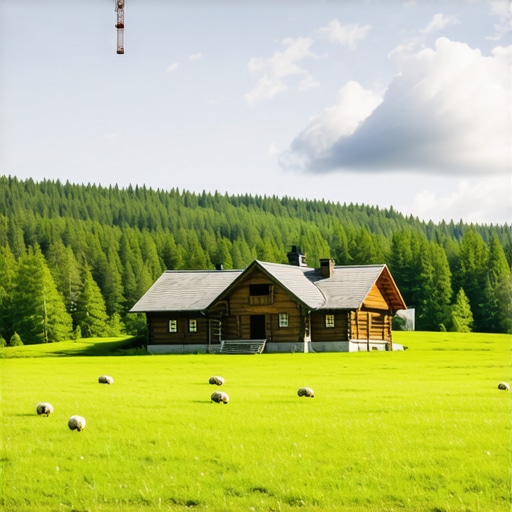 Seosko domaćinstvo na Zlatiboru u Jablanici okruženo borovom šumom i livadama