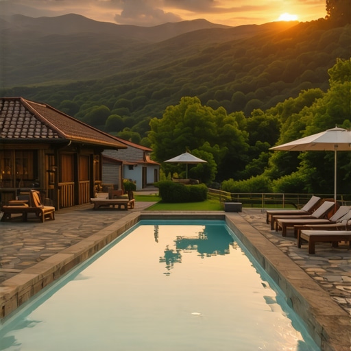 Autentični bazen u etno selu 2026 Bazen sa pogledom na šumu u srpskom etno selu