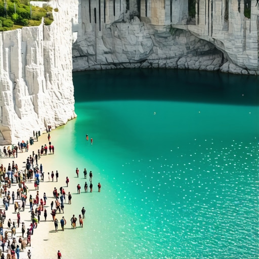 Bešenovačko jezero na Fruškoj gori sa tirkiznom vodom u starom kamenolomu
