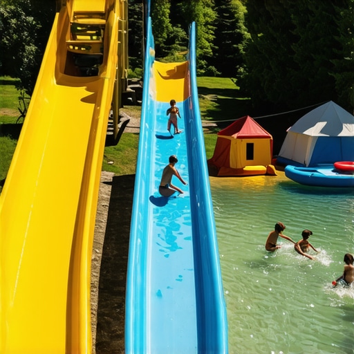 Deca se igraju na toboganima i plaži Vračevgajskog jezera u Beloj Crkvi