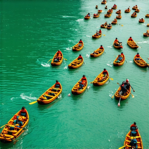 Hiljade čamaca na Drini tokom regate u Perućcu