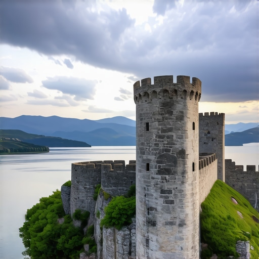 Pogled na kule Golubačke tvrđave i Dunav