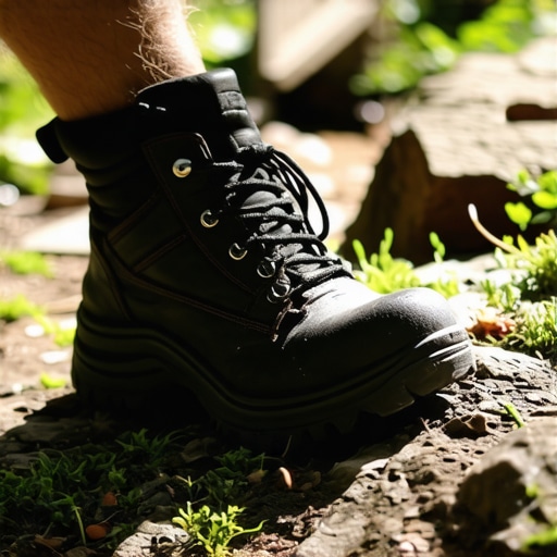 Hiking through the untouched forests of Fruska Gora Hiking boot on a mossy path in Fruska Gora forest