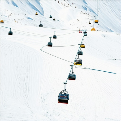 Skijaški centar Kopaonik sa kranovima i stazama pod snegom