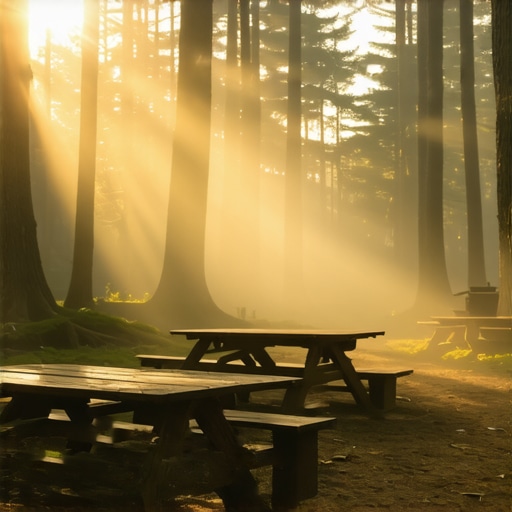 Kameni roštilj u Lipovačkoj šumi u zoru