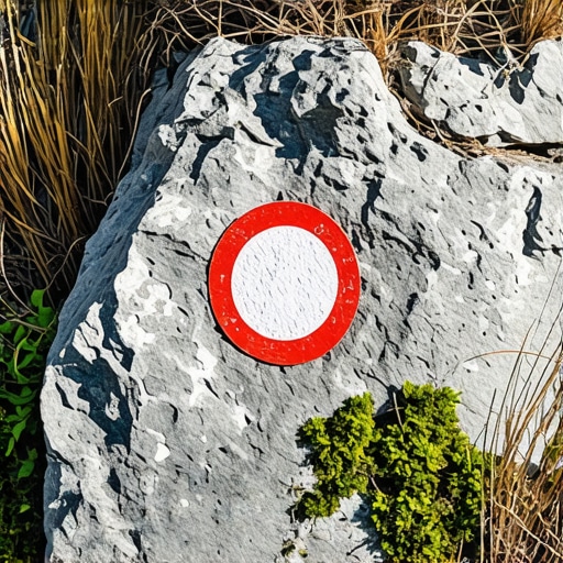 Markacija na stazi za Ljuti krš Planinarska markacija na kamenu na Divčibarama