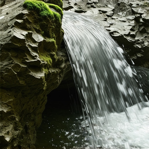 Mineralni izvor Lađevac na planini Tari Izvor vode koji izbija iz stene prekrivene mahovinom u šumi