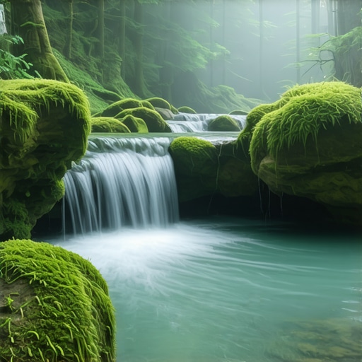 Mineralni izvor u gustoj šumi Tare Skriveni mineralni izvor na planini Tari okružen mahovinom i četinarima