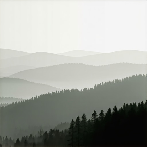 Magla iznad zlatiborskih brda daleko od turističkog centra i kranova