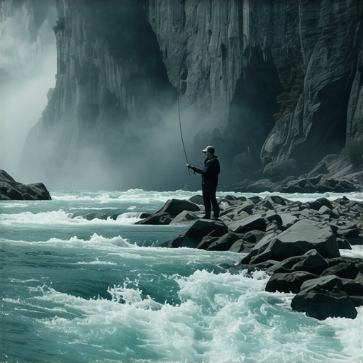 Mladica fishing on Drina river 2026 Fisherman hunting Huchen on the misty Drina river banks in winter