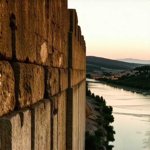 Niška Tvrđava u sumrak 2026 Pogled na bedeme Niške tvrđave i reku Nišavu tokom zalaska sunca