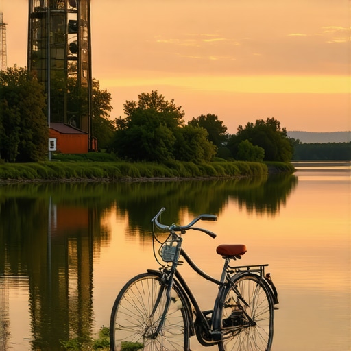 Arhitektura Palića i jezero u sumrak za porodični odmor.