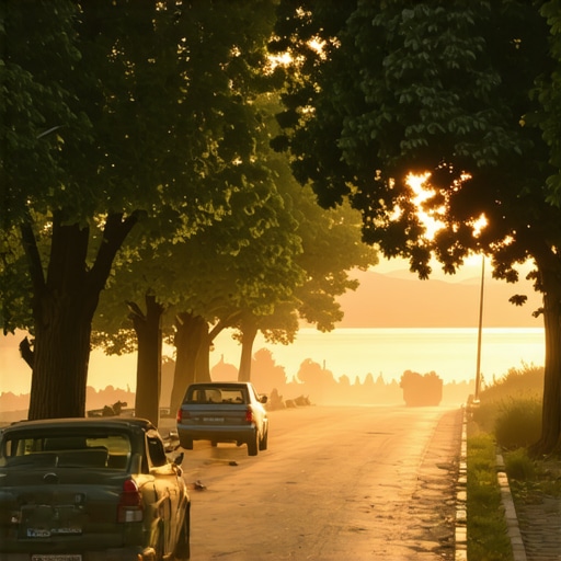 Ulični parking u Beloj Crkvi tokom leta