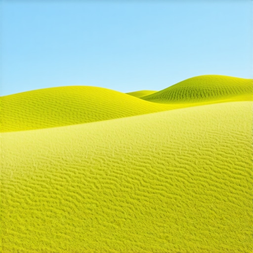 Pejzaž Zagajičkih brda u podne Zagajička brda pod jarkim suncem u Deliblatskoj peščari