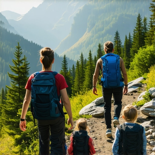 Planinarenje sa decom na Goču 2026 Roditelji i deca pešače kroz borovu šumu na planini Goč u Srbiji