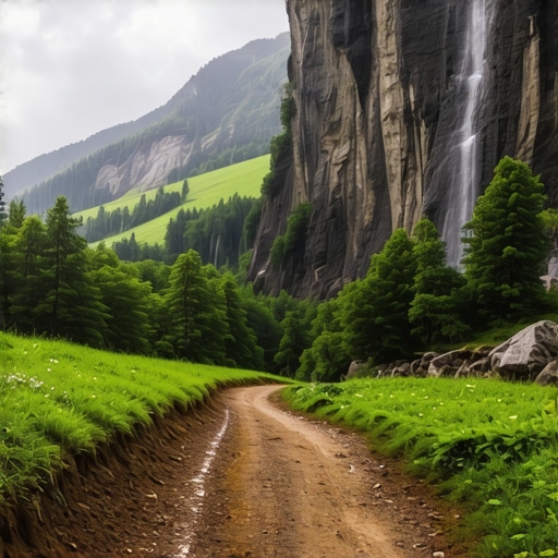 Makadamski put kroz šumu ka vodopadu Tupavica na Staroj planini