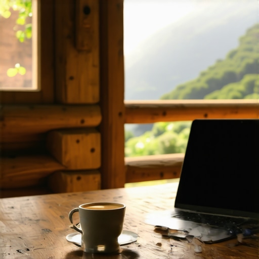 Radni kutak u etno selu Digitalni nomad radi u autentičnoj drvenoj kući u Srbiji