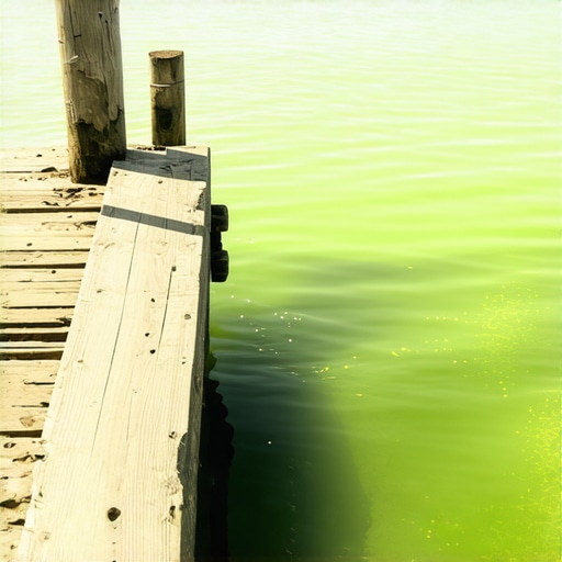 Zelena voda i mulj na obali jezera Palić