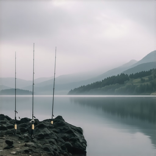 Magle na jezeru Rovni i pozicije za ribolov bez granja