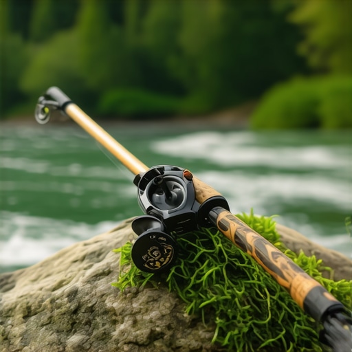 Štap za ribolov i reka Drina u magli