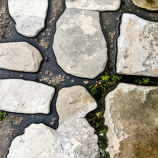 Detalj antičkog mozaika na lokalitetu Medijana u Nišu prekrivenog vlagom i blatom.