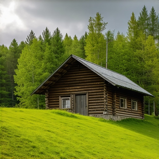 Rustic Cabin in Zlatibor Landscape Traditional wooden cabin in a quiet area of Zlatibor outside the busy tourist center.