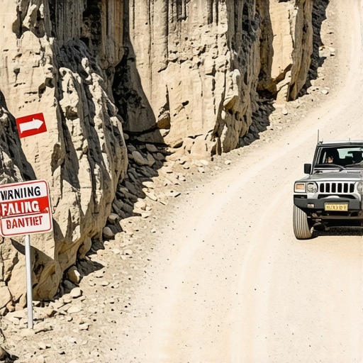 Automobil parkiran na sigurnom mestu na Uvcu zaštićen od odrona stena