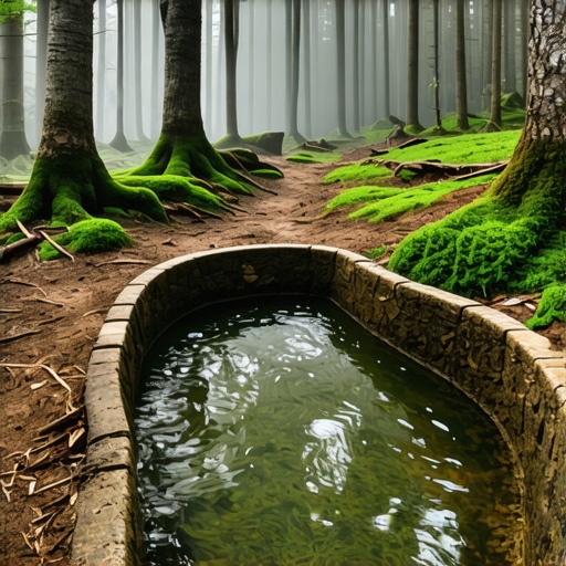 Stari kameni izvor vode u gustoj šumi Fruške gore 2026 godine