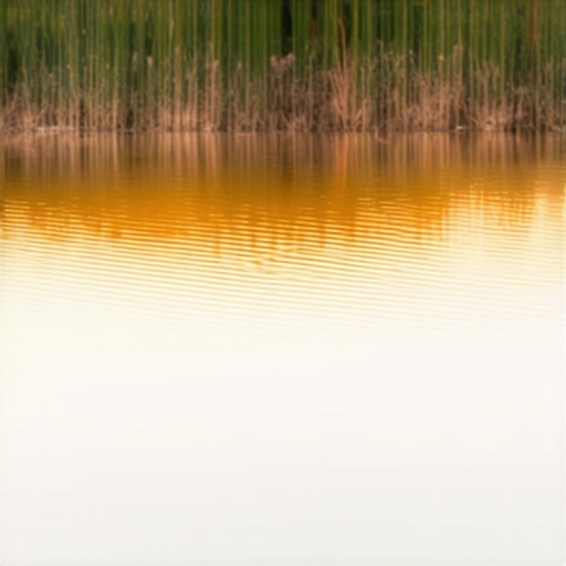 Mirna staklena površina Srebrnog jezera u zoru pre dolaska kupača